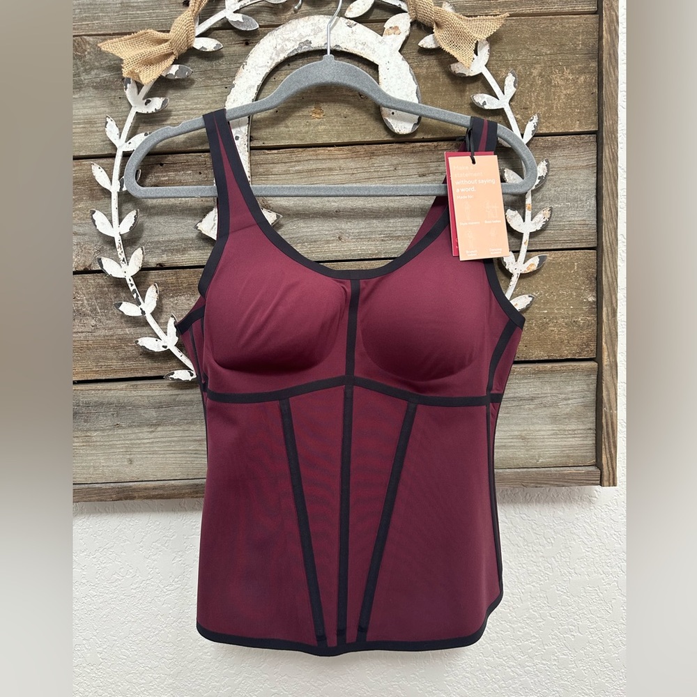 Honeylove boldness tank red black size XL NWT